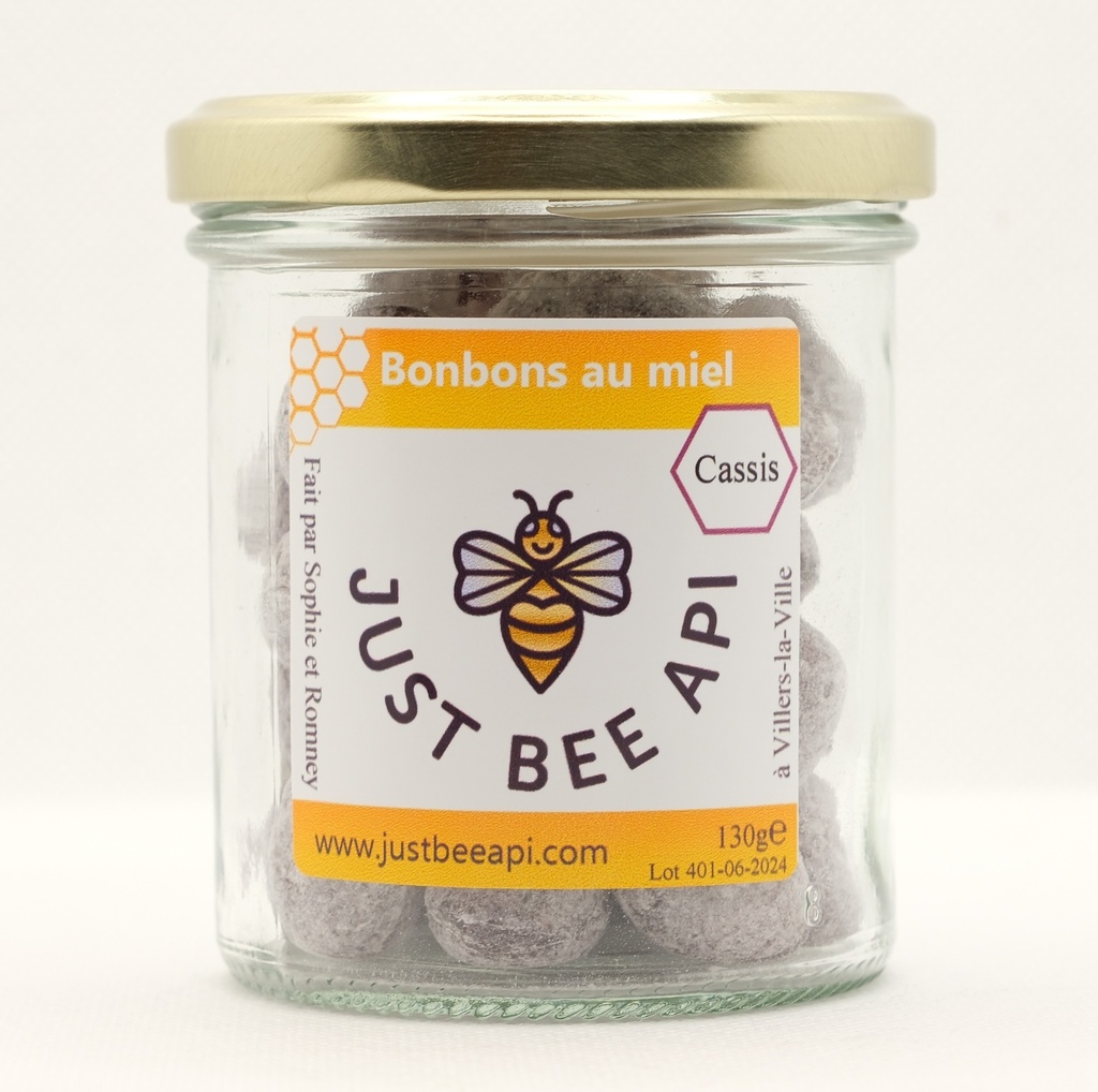Bonbons Miel/saveurs Cassis 130gr