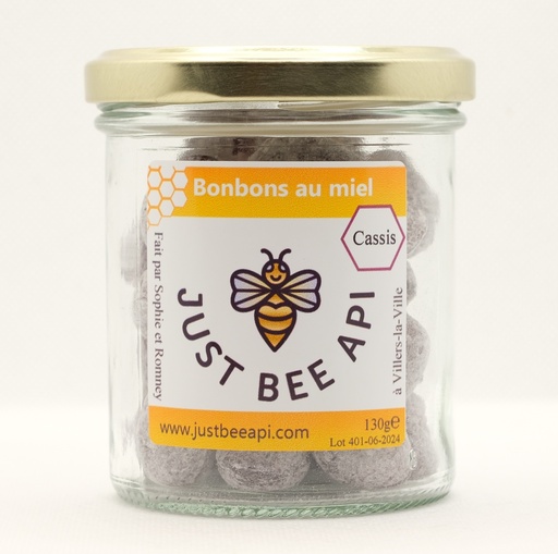 [Bo-Ca130] Bonbons au miel – Saveur cassis 130gr
